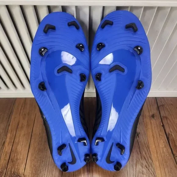 Nike Phantom GX Club DF FG/MG DD9482-040 Men's 12 Black Royal Blue Soccer Cleats
